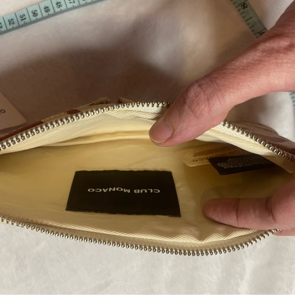 Club Monaco wristlet - reddish Orange and cream - Picture 5 of 6